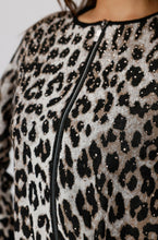 Load image into Gallery viewer, Embellished Leopard Knitted Jacket