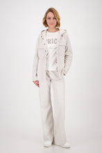 Load image into Gallery viewer, Mixed Fabric Jacket With Hood - Oatmilk