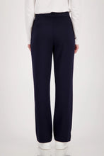 Load image into Gallery viewer, Monari Straight Leg Navy Trouser With Elasticated Band - Marine/Navy