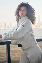 Load image into Gallery viewer, Monari Quilted Jacket With Standup Collar - Off White