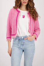 Load image into Gallery viewer, Monari Tweed Jacket With Fringed Edge - Pink