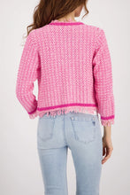 Load image into Gallery viewer, Monari Tweed Jacket With Fringed Edge - Pink