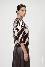 Load image into Gallery viewer, Monari Knitted Jumper With Leopard- Tiger Pattern Mix