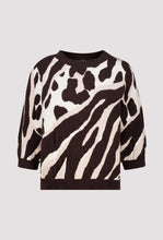 Load image into Gallery viewer, Monari Knitted Jumper With Leopard- Tiger Pattern Mix