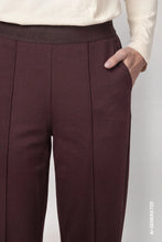 Load image into Gallery viewer, Monari Dressy Jersey Trouser With Logo Waistband - Black coffee