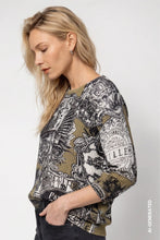 Load image into Gallery viewer, Monari Jumper With Emblem Print - Olive/Black