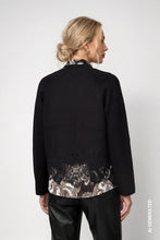 Load image into Gallery viewer, Monari Cardigan With Lace Trim - Black
