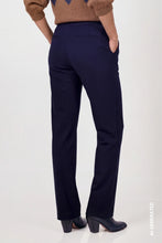 Load image into Gallery viewer, Monari Pin Tuck Straight Leg Trousers - Navy ( Bestsellers)