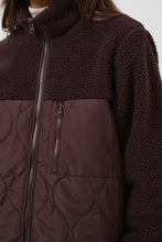 Load image into Gallery viewer, KAFFE Kagracelyn Mixed Textile Jacket - Fudge