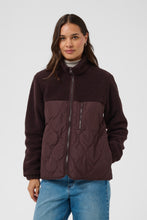 Load image into Gallery viewer, KAFFE Kagracelyn Mixed Textile Jacket - Fudge