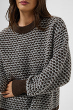 Load image into Gallery viewer, KAFFE Kamarlla Jumper - Coffee Bean Brown/ Grey Melange