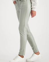 Load image into Gallery viewer, Leather Look Slim Trousers - Sage