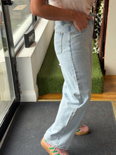 Load image into Gallery viewer, Meela Wide Jean With Tie Detail - Light Blue