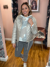 Load image into Gallery viewer, Monari Knitted Sweater With Hood in Cloud Pattern