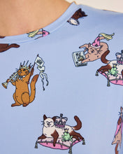 Load image into Gallery viewer, Princess Cats Print Crew Neck Long Pyjama