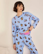 Load image into Gallery viewer, Princess Cats Print Crew Neck Long Pyjama