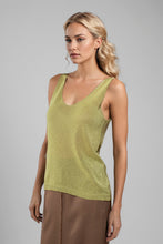 Load image into Gallery viewer, Lyra Lurex Cami Top - Pistachio