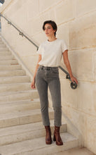 Load image into Gallery viewer, Mary Cigarette Raw Hem Jean - Mid Grey