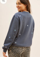 Load image into Gallery viewer, O&F Star Embroidered Sweatshirt - Washed Grey