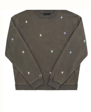 Load image into Gallery viewer, O&F Star Embroidered Sweatshirt - Washed Grey