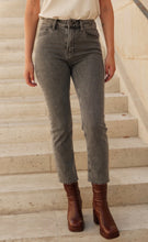 Load image into Gallery viewer, Mary Cigarette Raw Hem Jean - Mid Grey