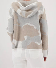 Load image into Gallery viewer, Monari Knitted Sweater With Hood in Cloud Pattern