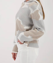 Load image into Gallery viewer, Monari Knitted Sweater With Hood in Cloud Pattern