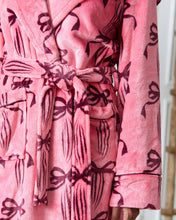 Load image into Gallery viewer, Fleece Bow Print Dressing Gown: