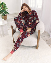 Load image into Gallery viewer, Enchanted Glade Print Crew Neck Long Pyjama Set