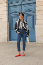 Load image into Gallery viewer, Mary Cigarette Raw Hem Jean - Dark Denim
