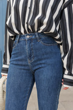 Load image into Gallery viewer, Mary Cigarette Raw Hem Jean - Dark Denim