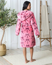 Load image into Gallery viewer, Fleece Bow Print Dressing Gown: