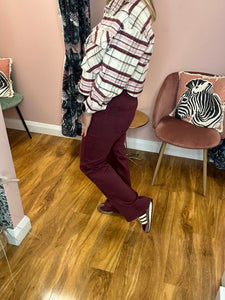 Carob Check Jacket with Studs