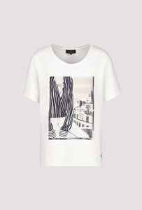Biarritz Print Top with Rhinestones
