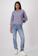 Load image into Gallery viewer, Smoked Purple Sweatshirt With Relief Print

