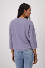 Load image into Gallery viewer, Smoked Purple Sweatshirt With Relief Print
