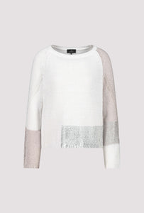 Colour Block Jumper with Metallic