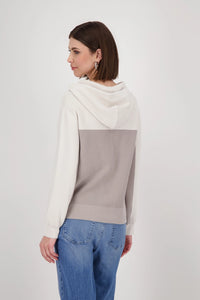 Knitted Jumper With Hood & Embellishment