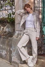 Load image into Gallery viewer, Leather Look Straight Leg Trousers - Oatmilk
