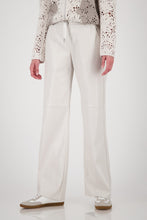 Load image into Gallery viewer, Leather Look Straight Leg Trousers - Oatmilk
