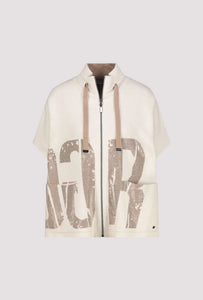 Reversible Sleeveless Jacket With Jacquard Pattern