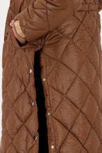 Load image into Gallery viewer, Quilted Midi Coat with Button Detail - Whiskey
