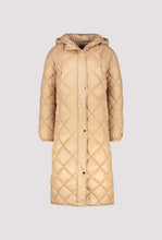 Load image into Gallery viewer, Quilted Midi Coat with Button Detail - Cognac

