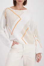 Load image into Gallery viewer, Monari Knitted Sweater With Diamond Pattern &amp; Sequins
