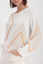 Load image into Gallery viewer, Monari Knitted Sweater With Diamond Pattern &amp; Sequins
