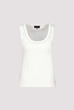 Load image into Gallery viewer, Monari Rhinestone embellished Vest Top - off white
