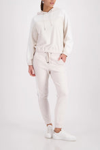 Load image into Gallery viewer, Hooded Sweatshirt With Rhinestones - Champagne Beige
