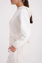 Load image into Gallery viewer, Hooded Sweatshirt With Rhinestones - Champagne Beige
