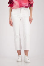 Load image into Gallery viewer, Monari Cropped Jeans With Braid Detail - White
