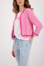 Load image into Gallery viewer, Monari Tweed Jacket With Fringed Edge - Pink
